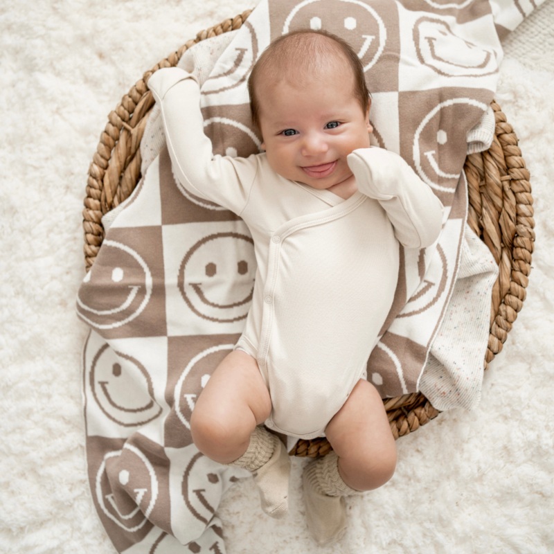 Kimono Bodysuit|NB|0-3M|3-6M|Oatmeal|Milk