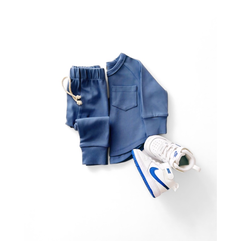 Lounge Set | Ocean Blue|0-3M|3-6M|6-12M|12-18M|18-24M|2T|3T|4T|5T|6-7Y|8-9Y