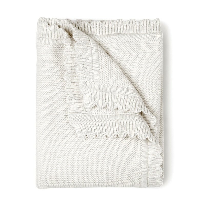 Organic Cotton Scalloped Baby Blanket – Ella Ivory
