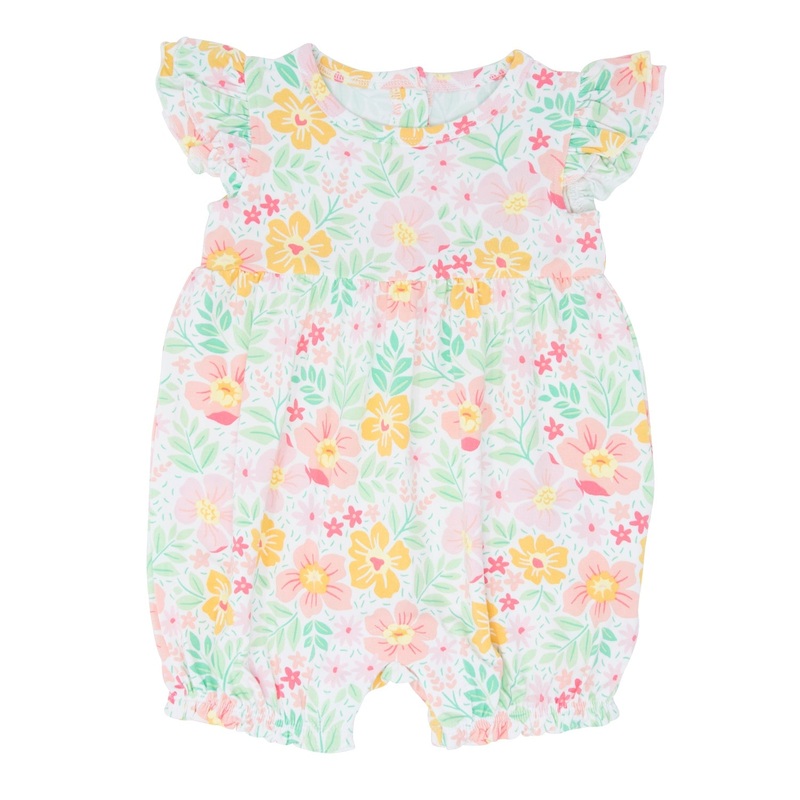 Ruffle Romper|Newborn|0-3 Months|3-6 Months|6-12 Months|12-18 Months|18-24 Months|Fantasy Flower