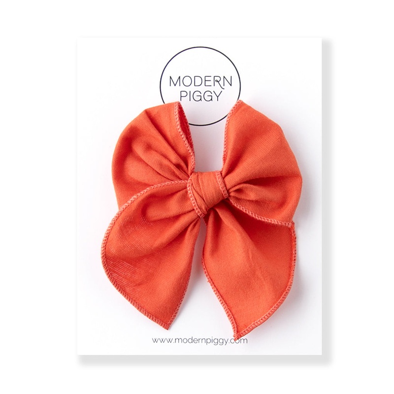 Terracotta | Petite Party Bow|Alligator Clip|Nylon Headband