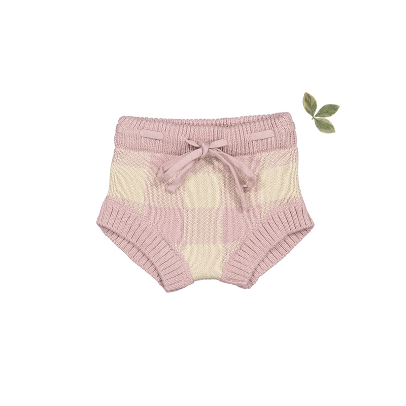 The Gingham Knit Bloomer – Mauve