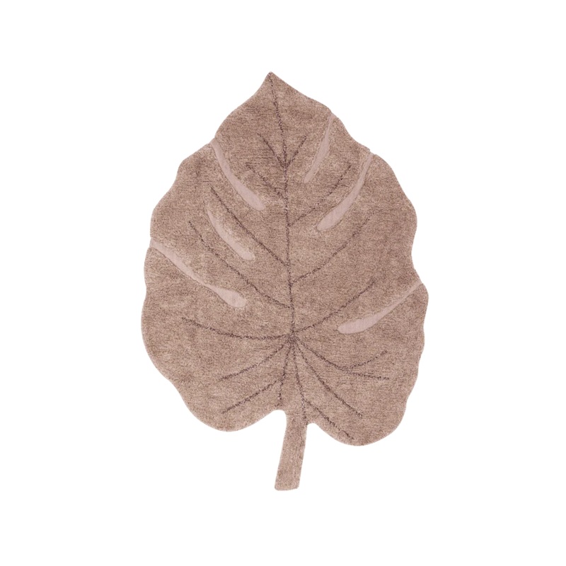 WASHABLE RUG MONSTERA VINTAGE NUDE