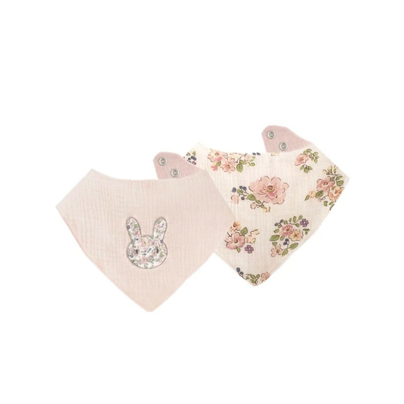 BUNNY BANDANA 2 PC BIB SET
