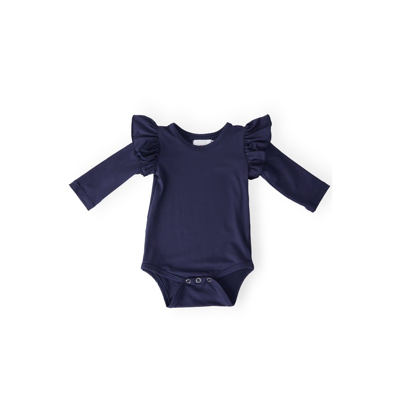 Navy L/S Flutter Bodysuit|0-3M|3-6M|6-12M|12-18M|18-24M