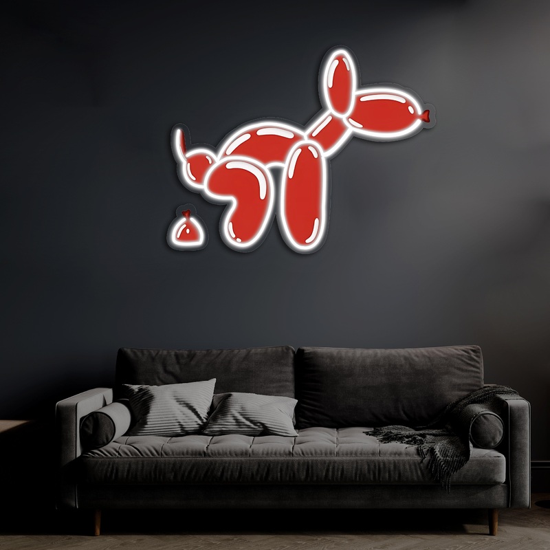 UV Printed Dog Neon Sign, Neon Wall Art, Neon Light Sign, Custom Neon Sign, UV Print Neon Sign, Acrylic Neon Sign, Housewarming Gifts