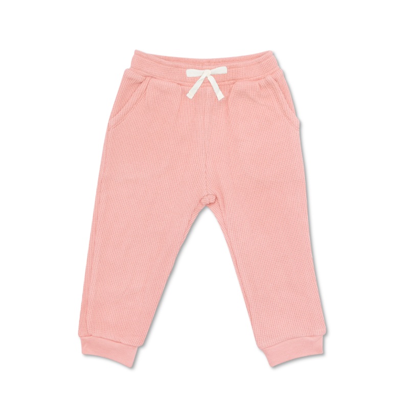 Waffle Joggers – Dusty Rose|3-6 mo.|6-12 mo.|12-18 mo.|18-24 mo.|Dusty Rose