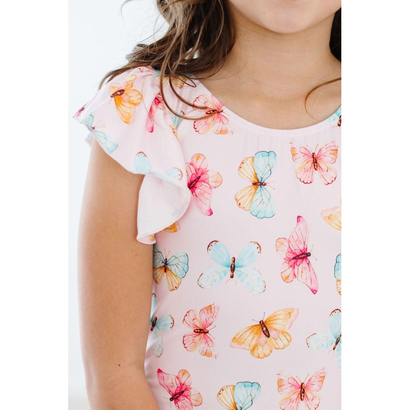 Butterfly Kisses S/S Flutter Sleeve Leotard