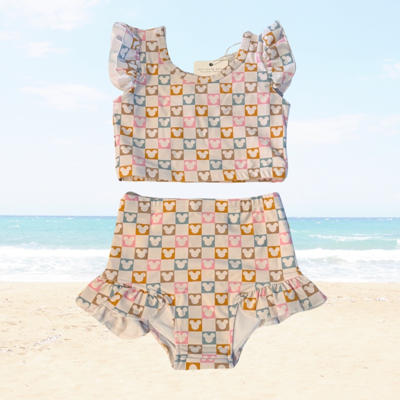 Checkered Magic Flutter Bikini