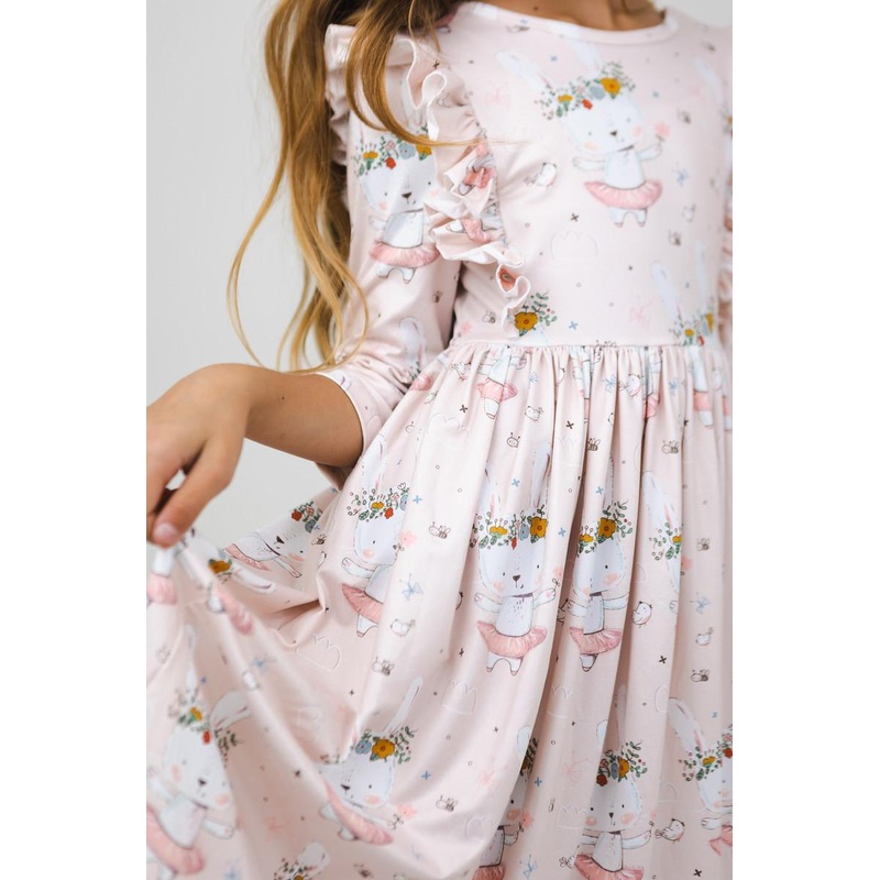 Don’t Worry, Be Hoppy Ruffle Twirl Dress