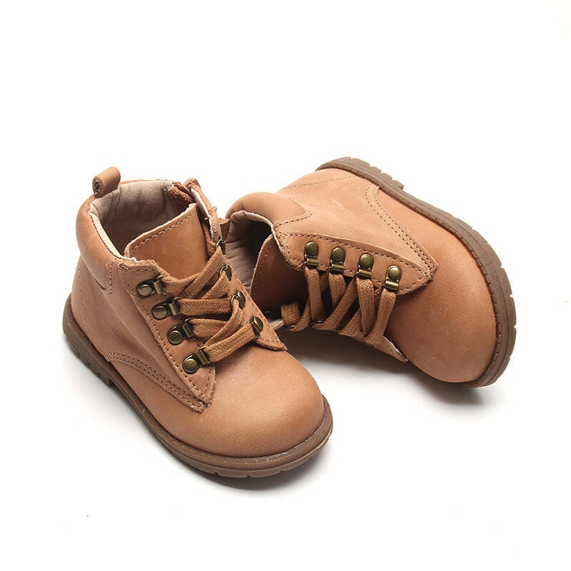 Leather Combat Boot | Color ‘Sand’