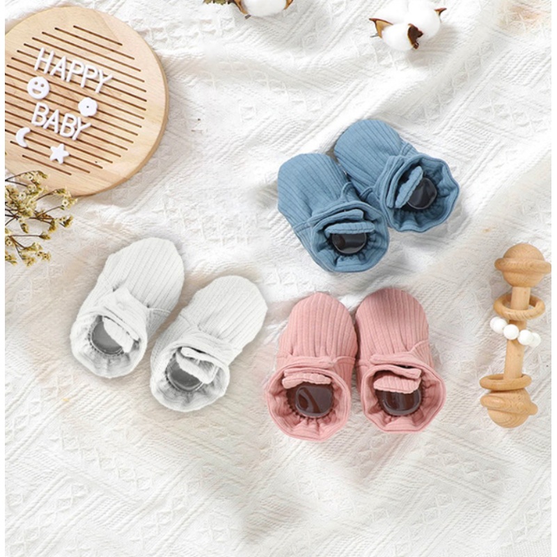 Ribbed Organic Cotton Baby Booties