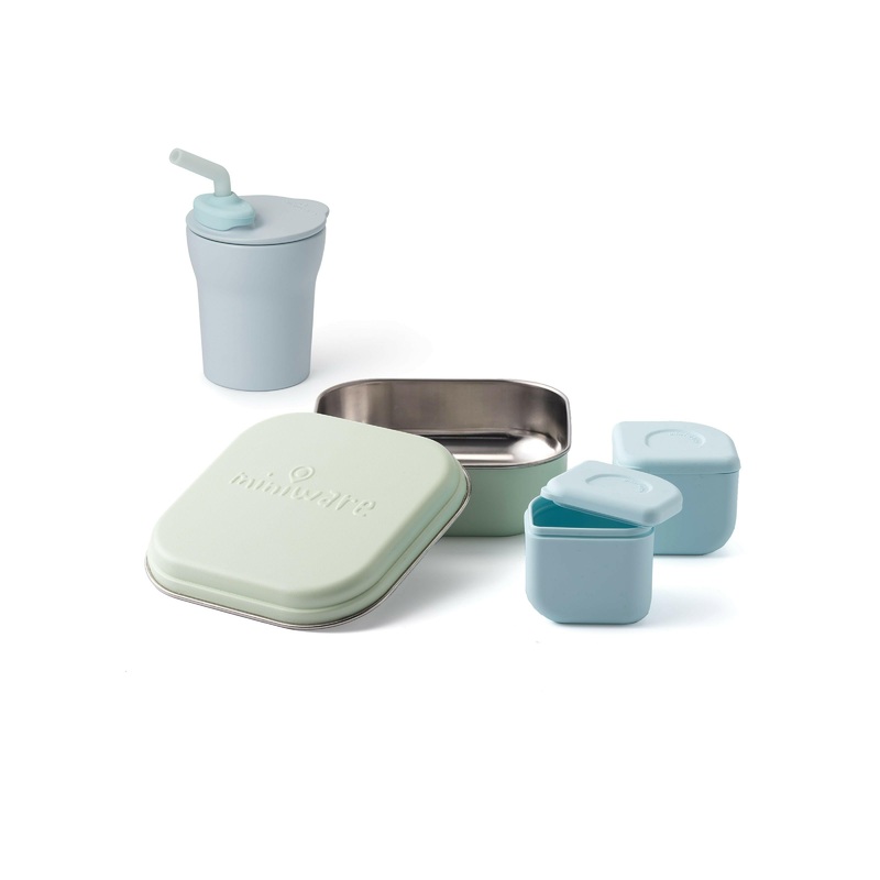 School Lunch Set|Keylime & Aqua|Snow Peach & Toffee