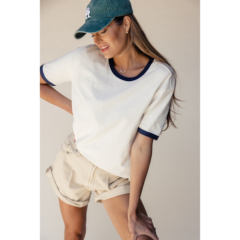 Scotty Ringer Tee|White|S|M|L|XL