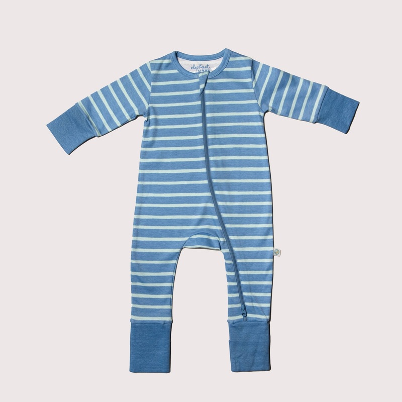 Two way zipper Romper – River Stripe