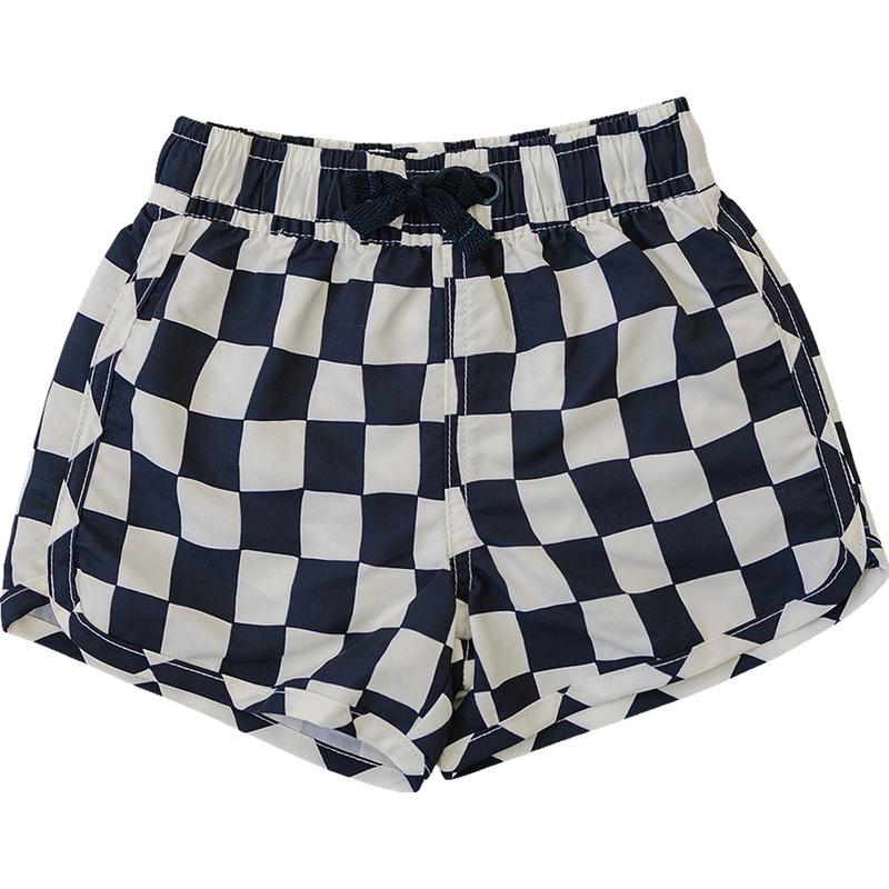 Wavy Checkered Swim Shorts|0-3|3-6|6-12|18|2T|3T|4T|5T|6Y|7/8 Y|9/10 Y