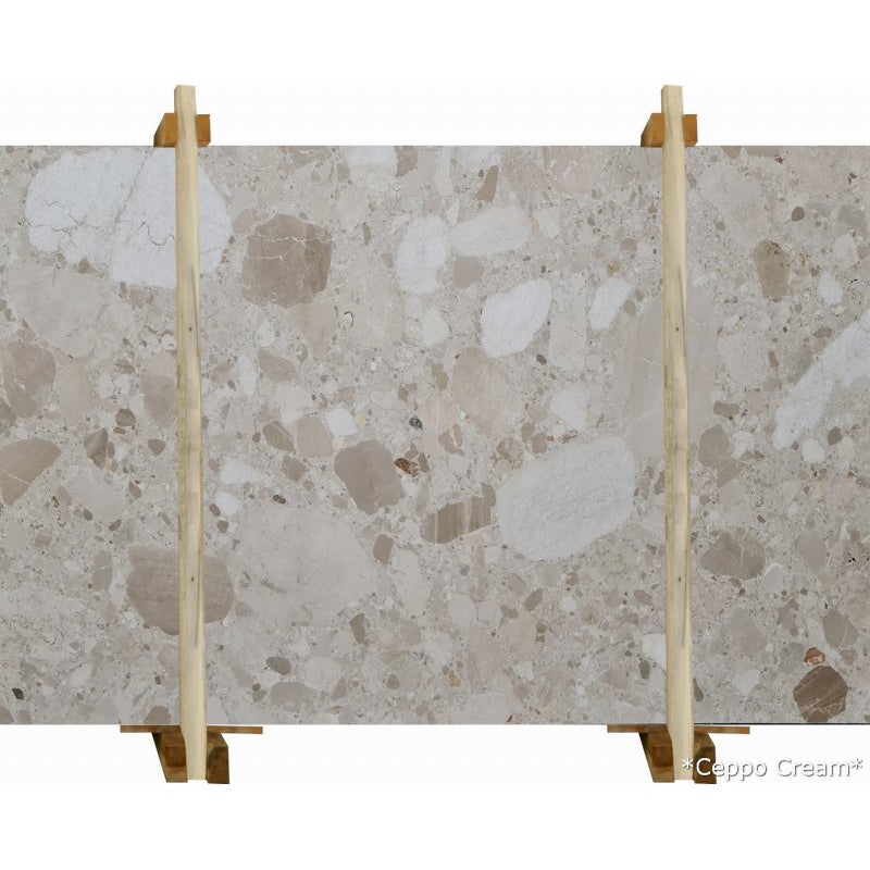 Ceppo Cream Conglomerate Bookmatching Marble Slabs Polished – Livfloors Collection