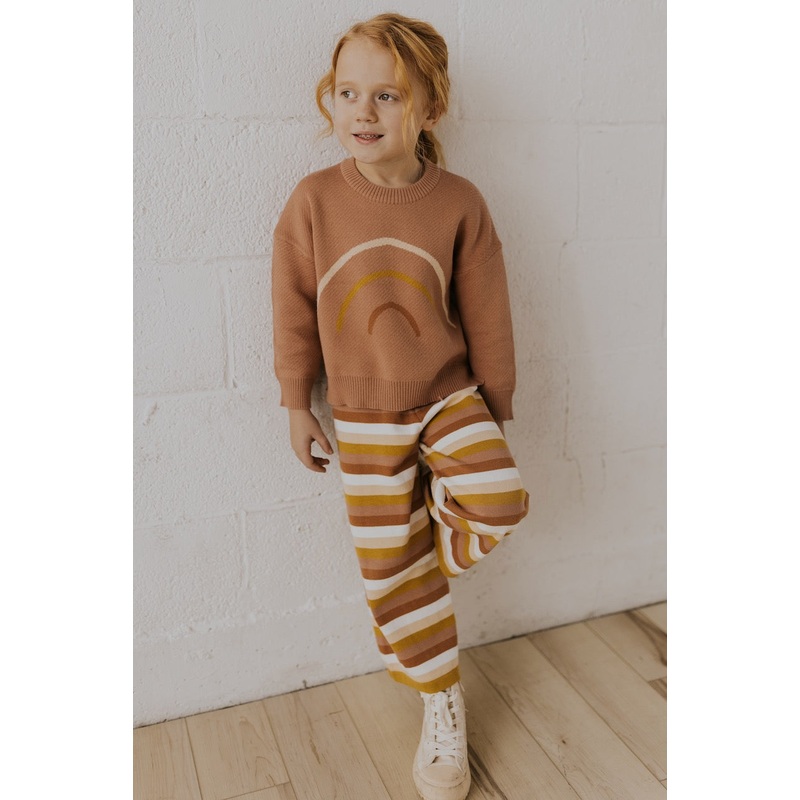 Little Bowie Rainbow Sweater|DarkSalmon|12-18m|18-24m|2t|3-4t|5-6t|7-8|9-10|11-12
