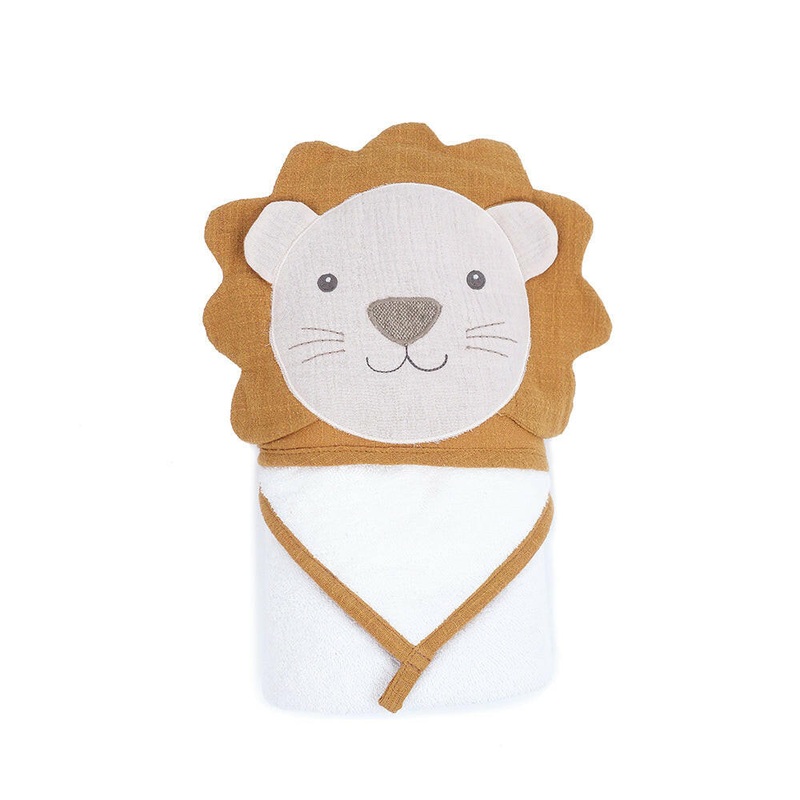 PETIT LION TOWEL AND WASHCLOTH SET