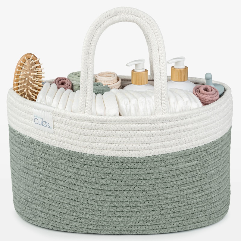Rope Diaper Caddy by Comfy Cubs – Sage