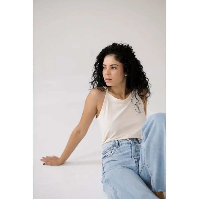 The Mom Tank in Natural|XS|Small|Medium|Large|XL|1X|2X|3X