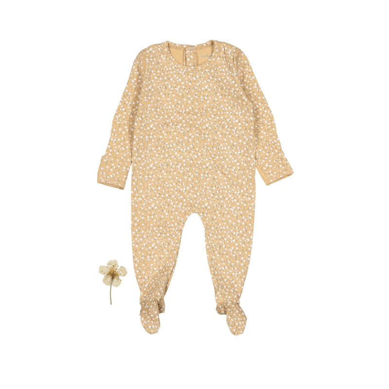 The Printed Romper – Tan Bud|00m|0m|3m|6m|9m|12m|18m|24m