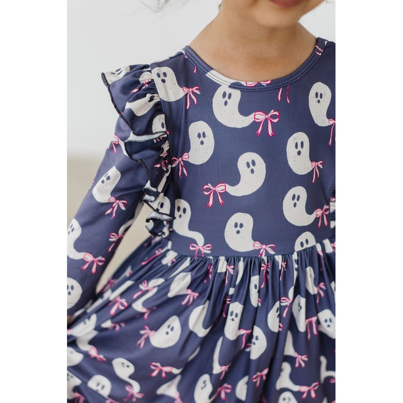 Tied with a Boo 3/4 Ruffle Twirl Dress