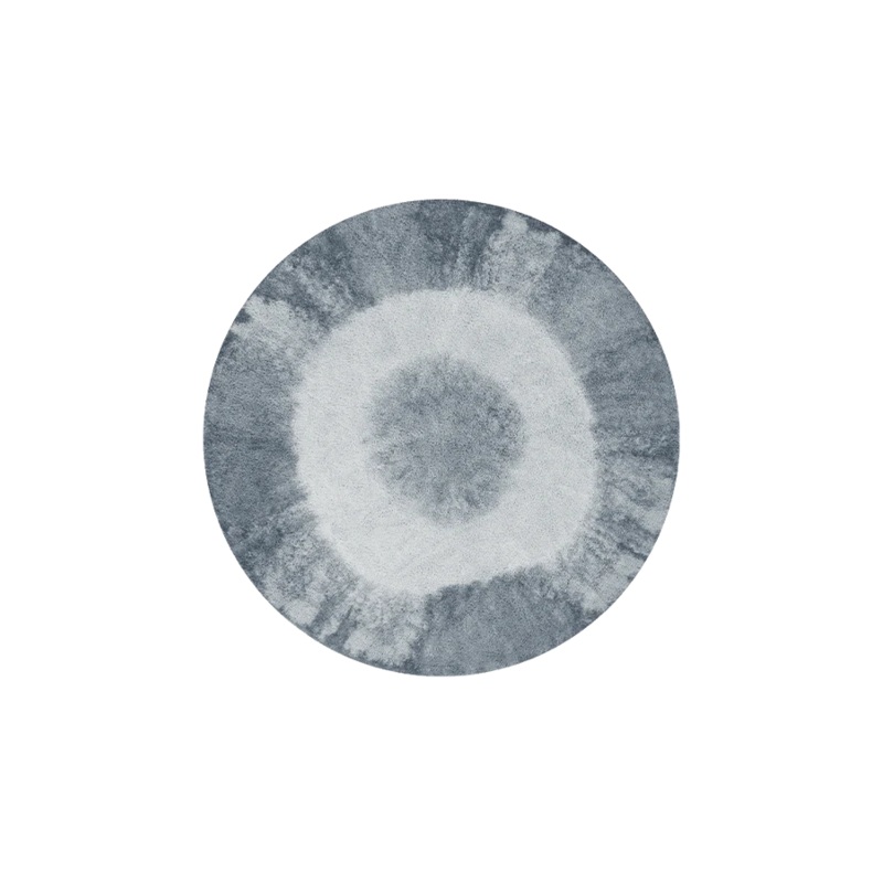 WASHABLE RUG TIE-DYE VINTAGE BLUE