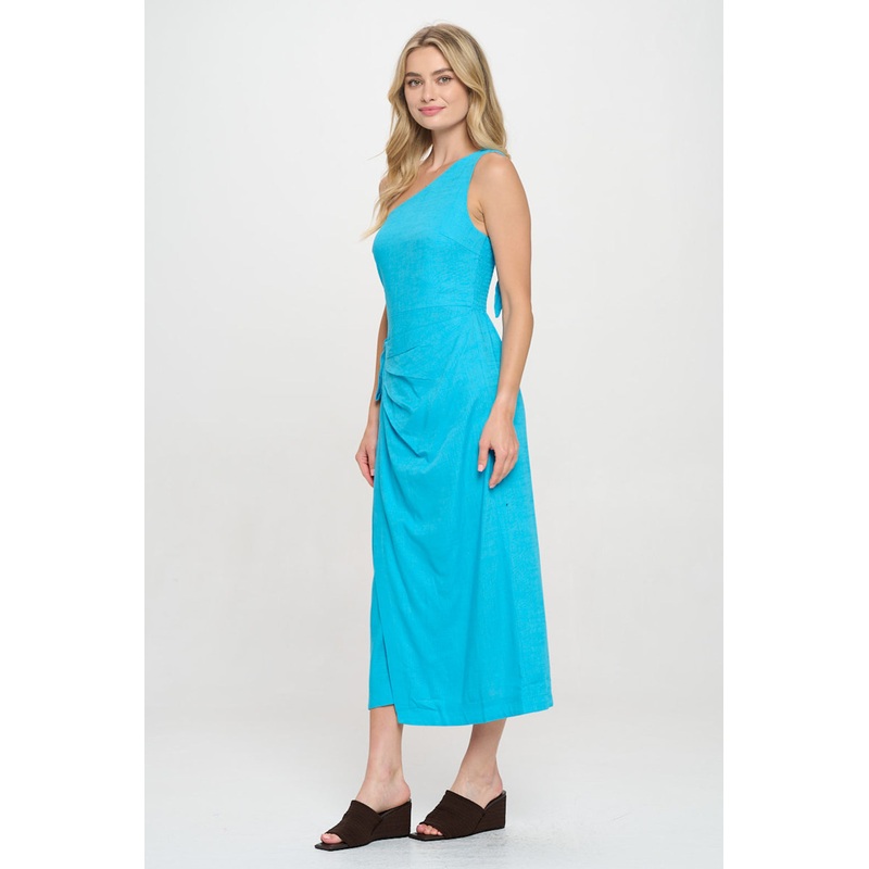 Aegean Sky Wrap Midi Dress|Aegean Sky|XS|S|M|L