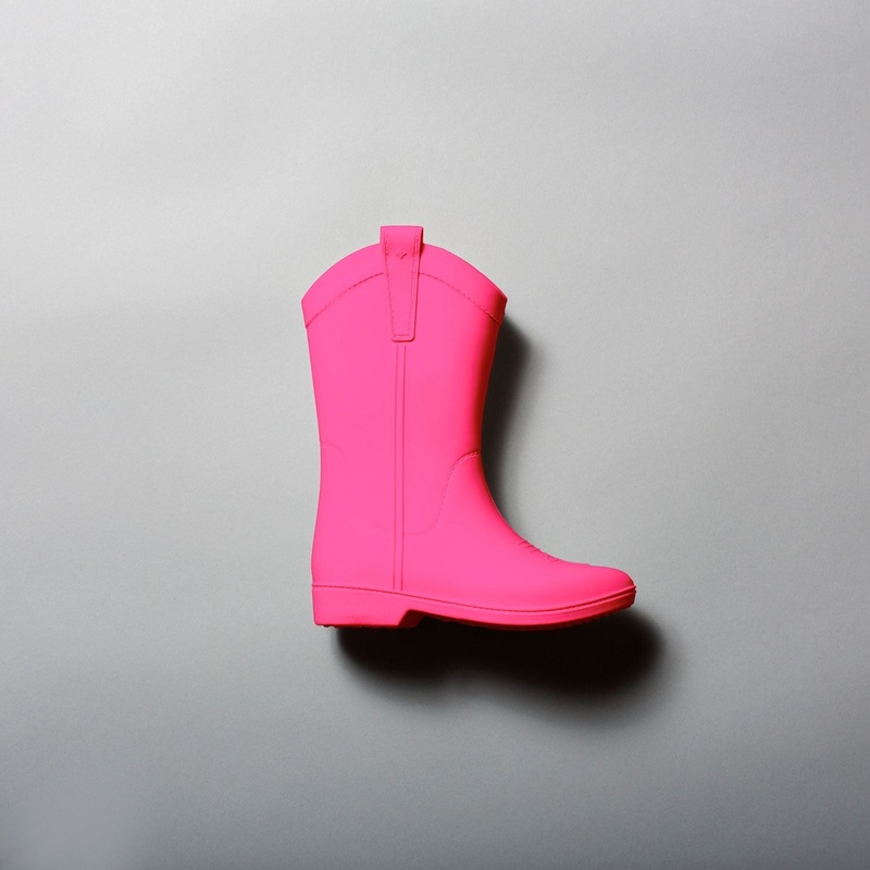Atomic Pink Kid’s All Weather Rubber Cowboy Boots