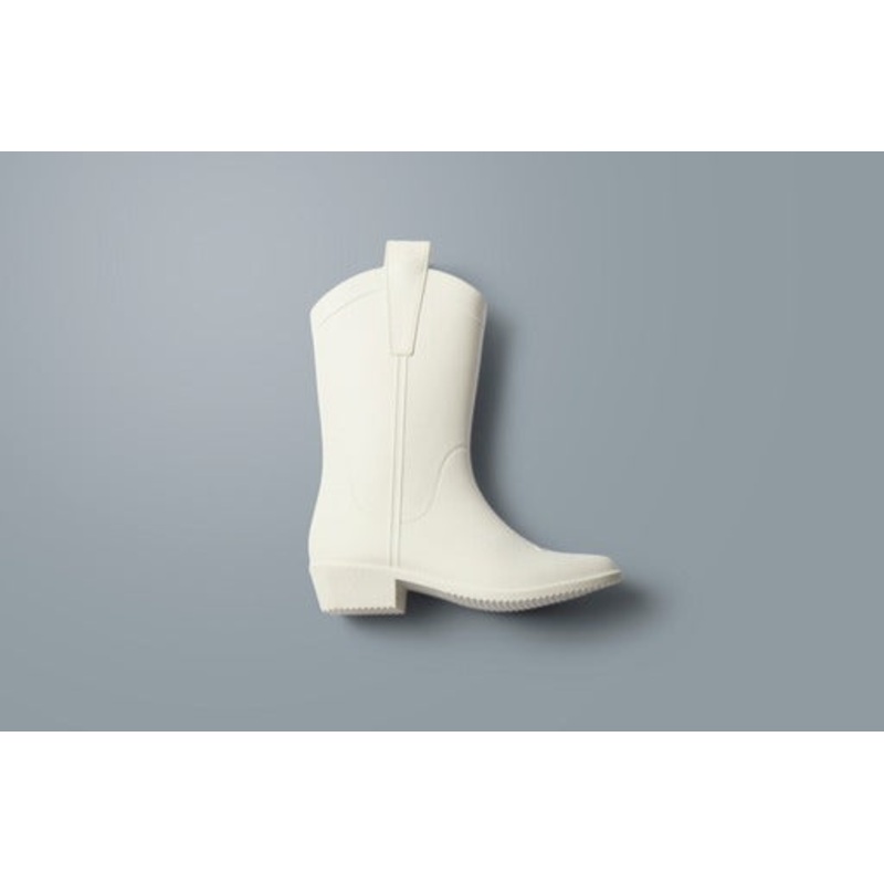 Bone White ADULT All Weather Rubber Cowboy Boots