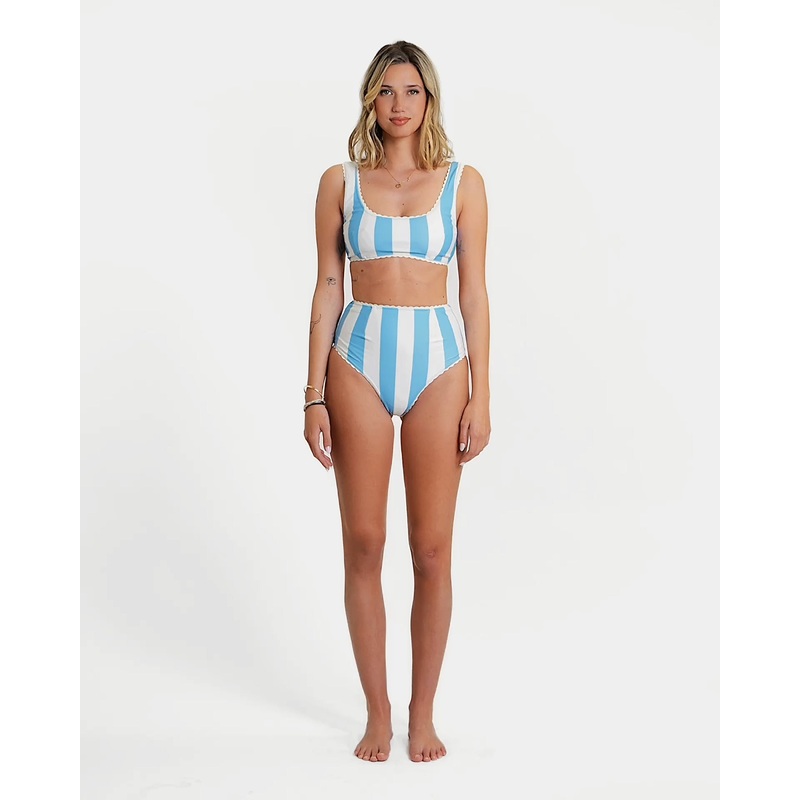 Cabana Stripe Bikini (Blue Poppy)