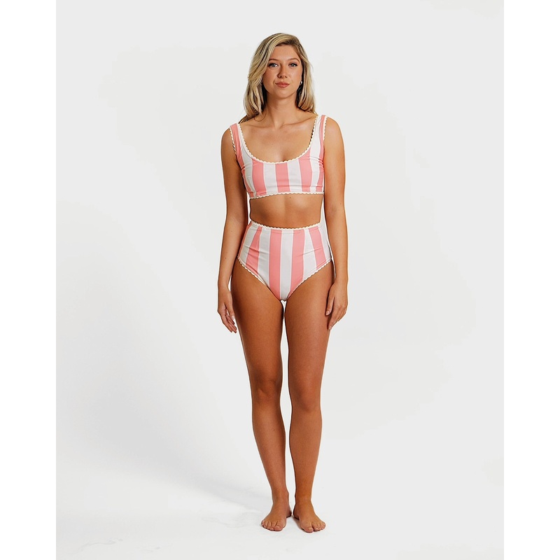 Cabana Stripe Bikini (Pink)|Top|Bottom|S|M|L|XL
