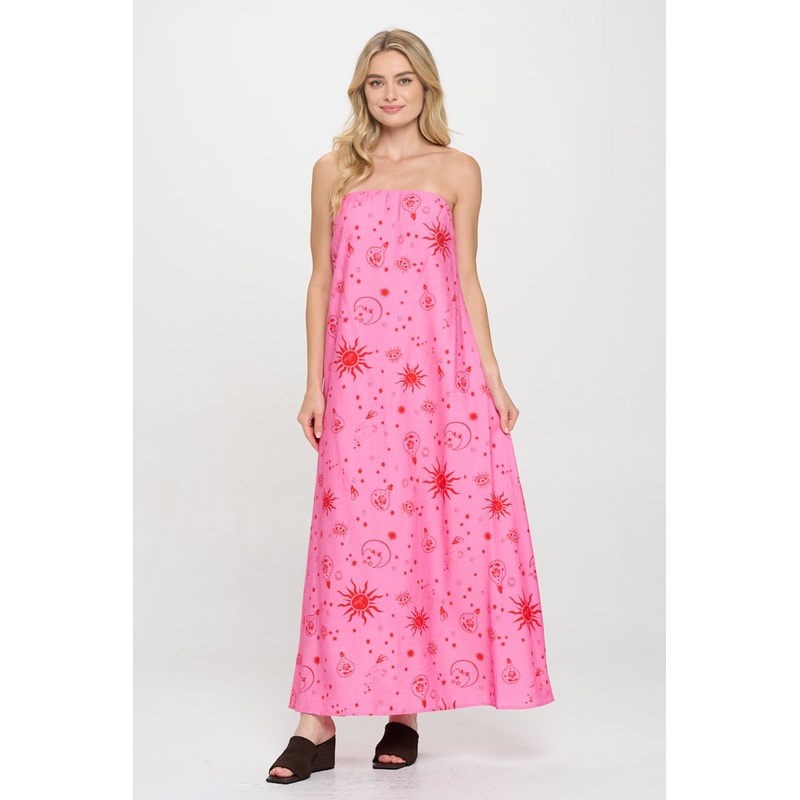 Cosmic Reverie Tube Maxi Dress