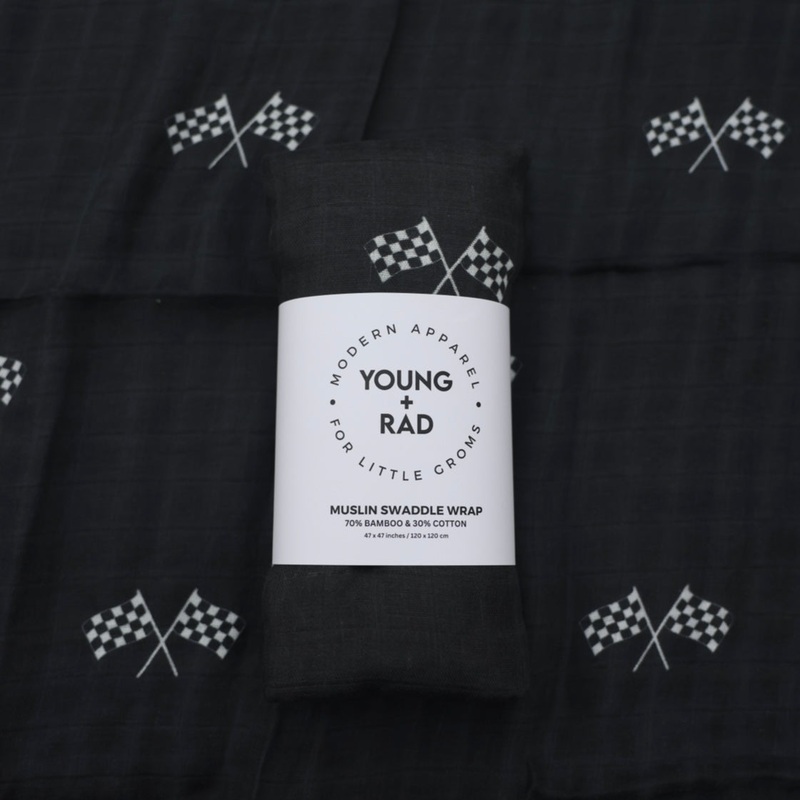 FINISH LINE BLACK MUSLIN WRAP