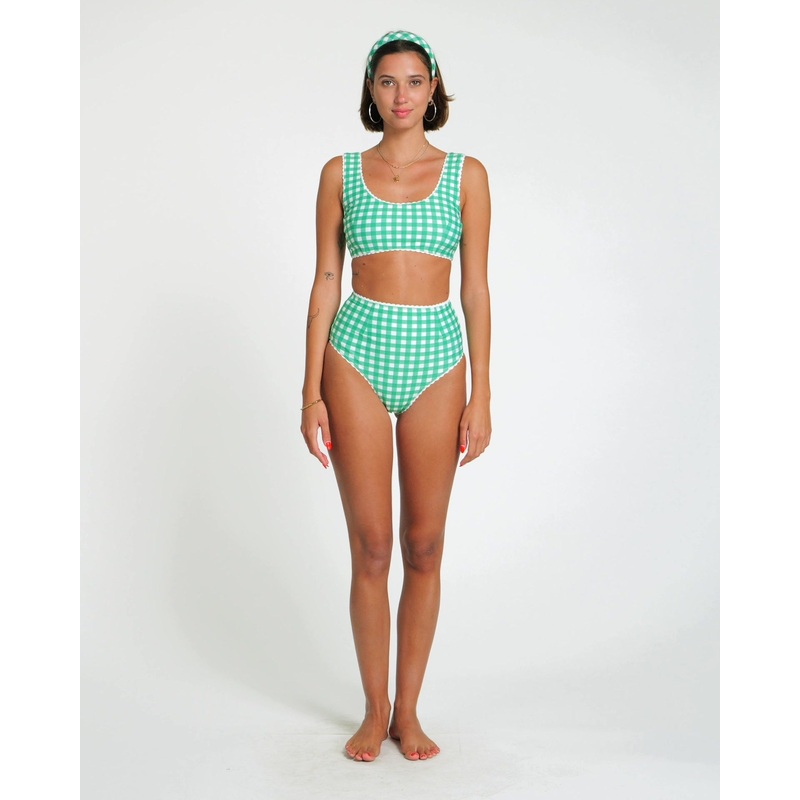 Gingham Bikini (Green)|Top|Bottom|S|M|L|XL