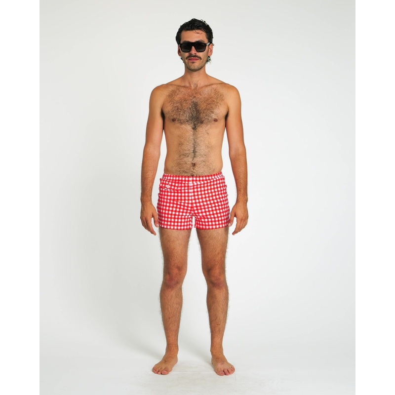 Gingham Cabana Trunk (Red)|26|28|30|32|34|36|38