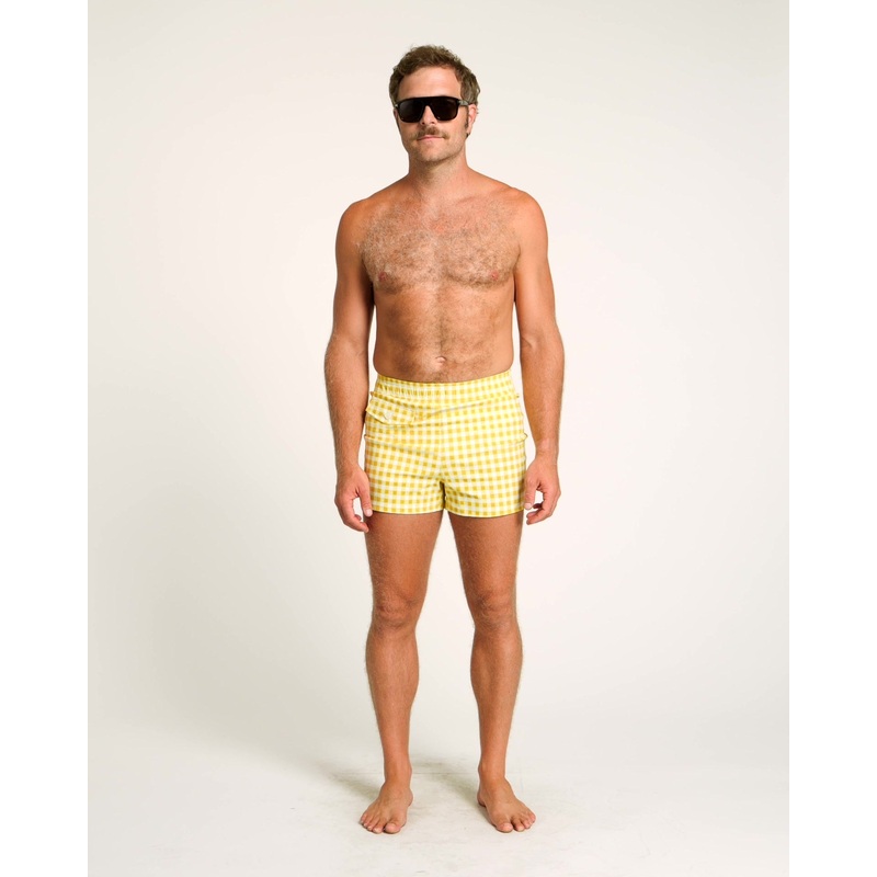 Gingham Cabana Trunk (Yellow)|28|30|32|34|36|38