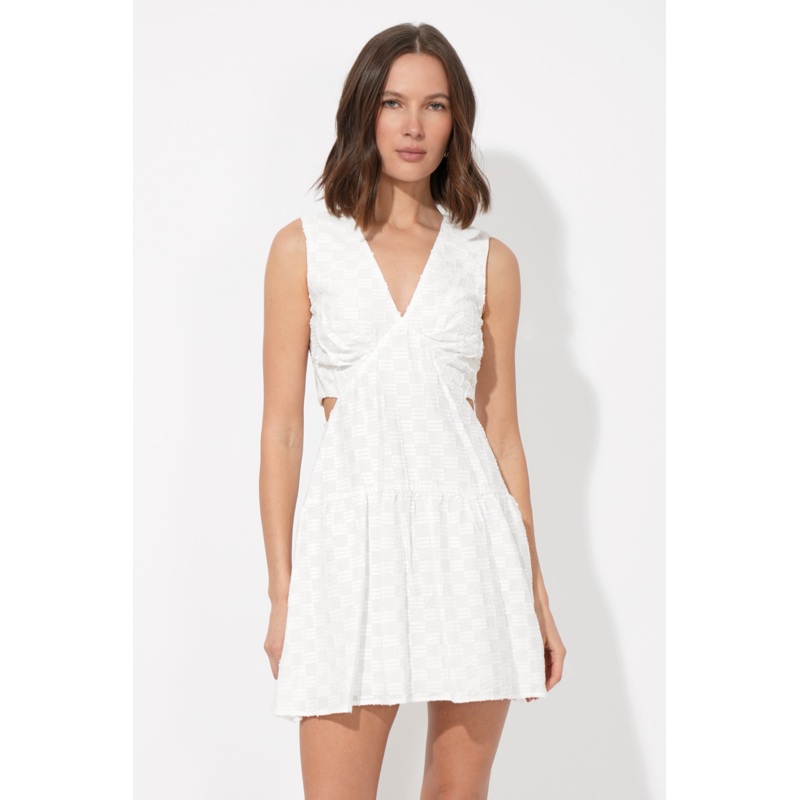 Junia Mini Dress|White|XS|S|M|L