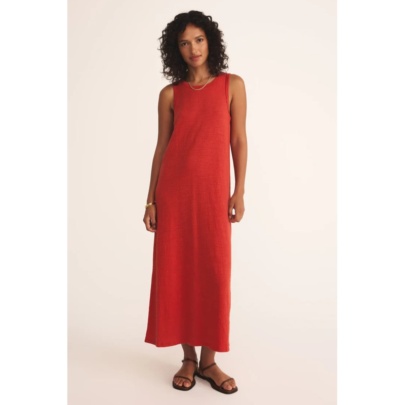 Mystic Textured Midi Dress|Cabana Red|XS|S|M|L