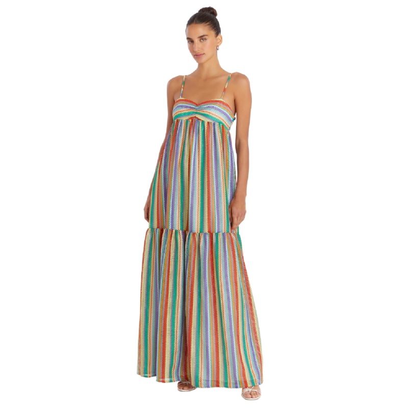 Sima Maxi Stripe Dress|Rainbow|XS|S|M|L