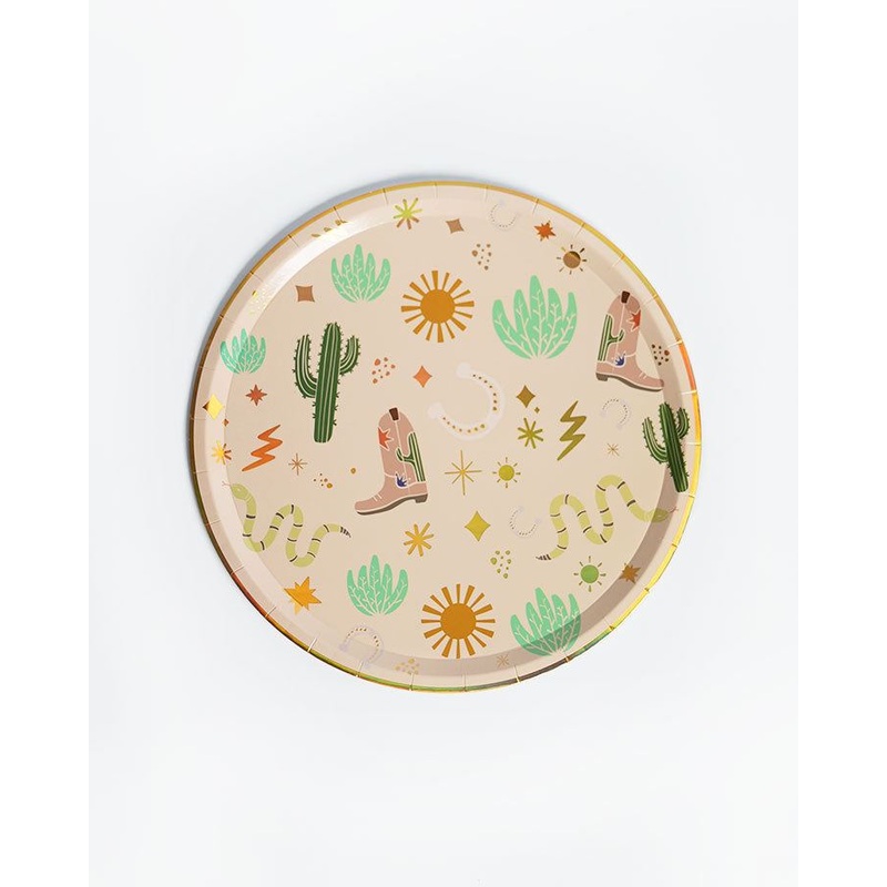 Sssssnake Catcher Western Theme Paper Plates (x 12)