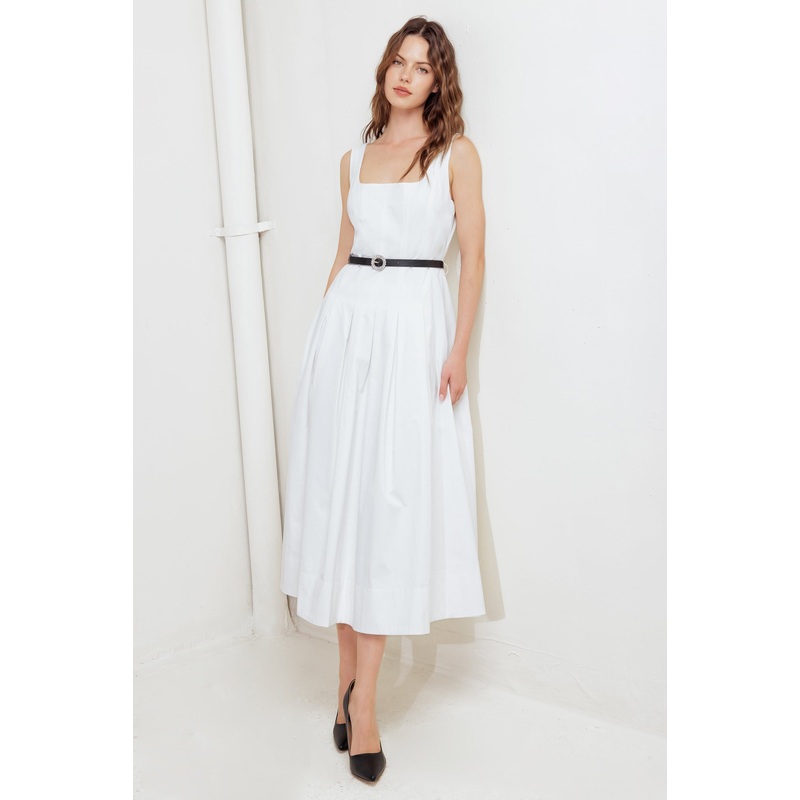 SUNDAY REVERIE WOVEN MIDI DRESS