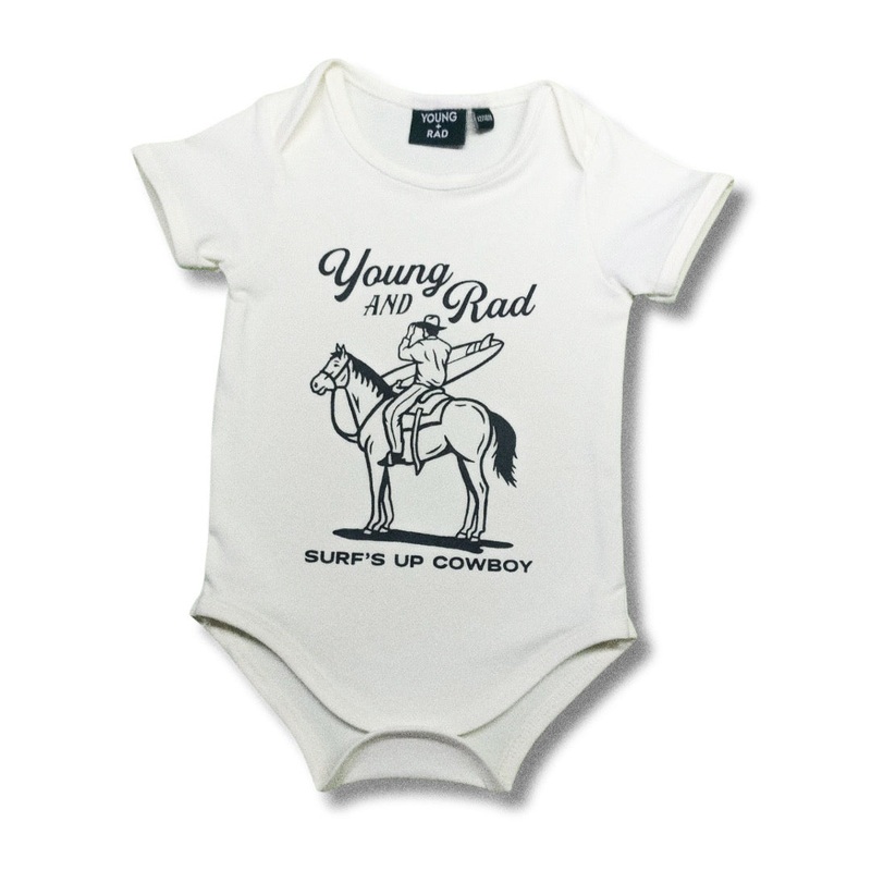 SURFS UP COWBOY ONESIE|3-6mo|6-12mo|12-18mo