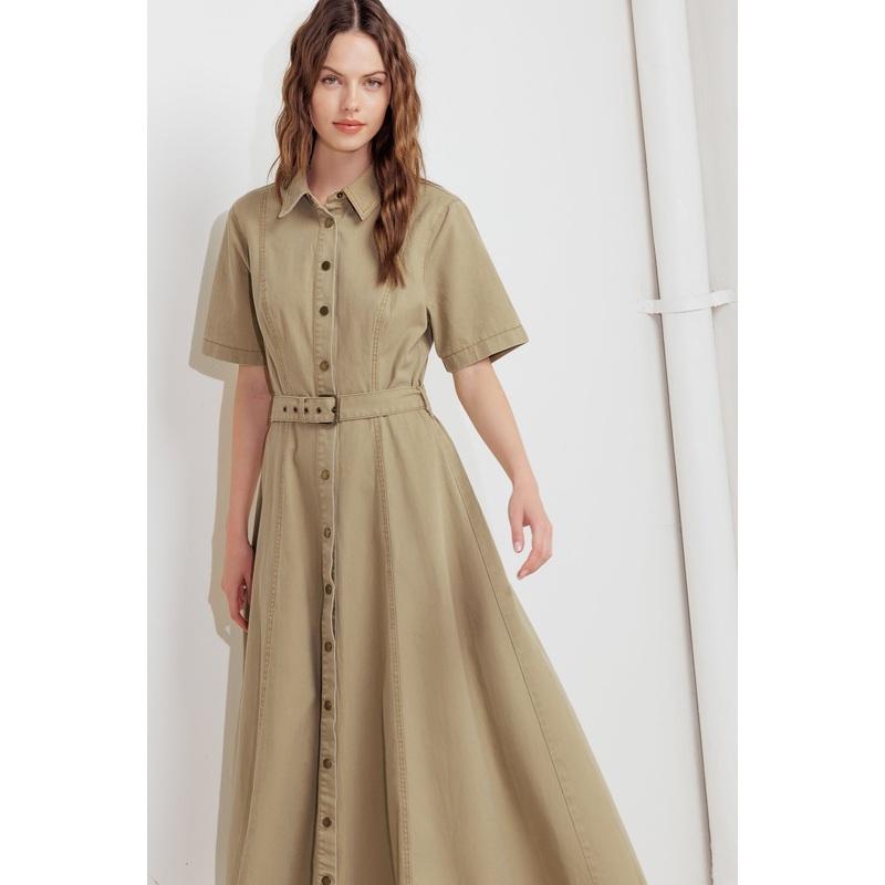 TERRACOTTA TRAIL WOVEN MIDI DRESS