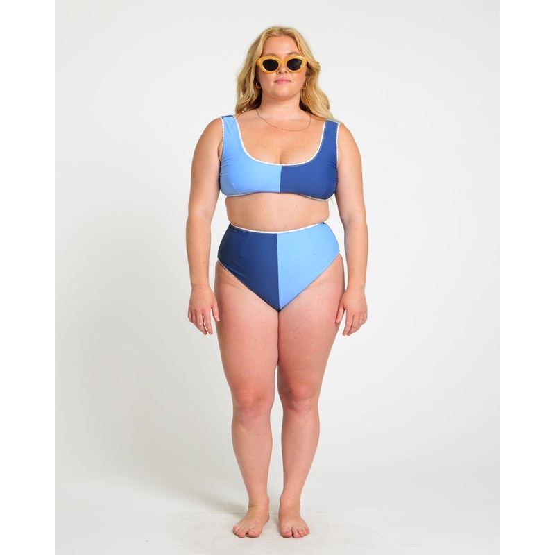 Two-Tone Bikini (Blue Poppy/Navy)