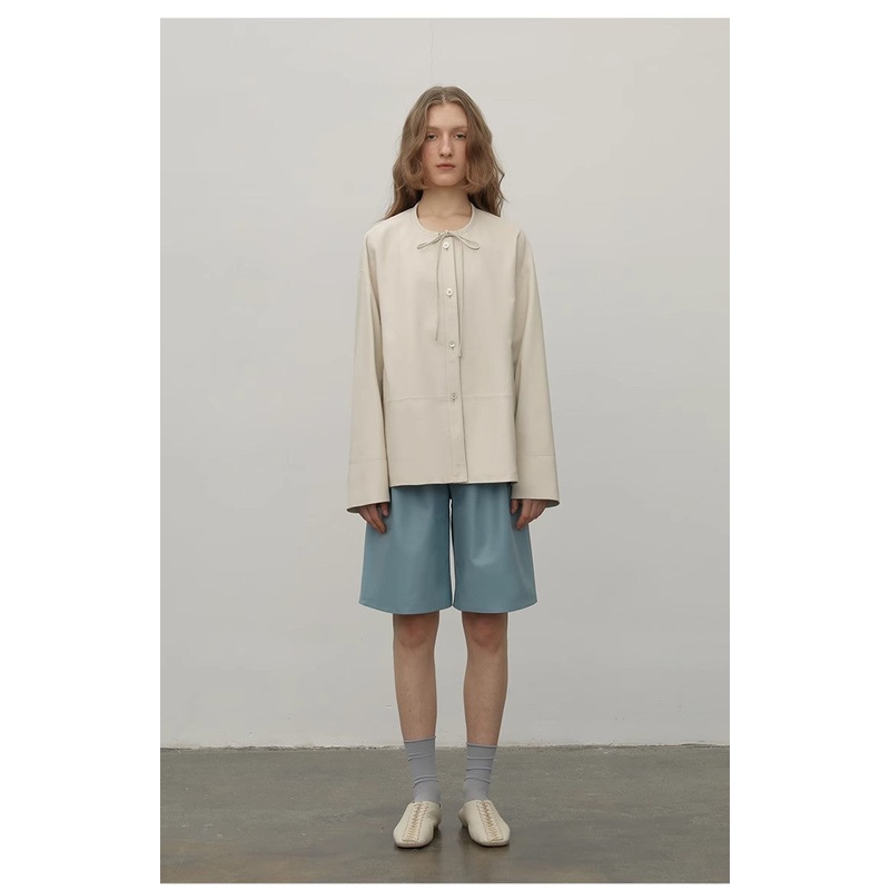 Ultra-Thin Light-Coated Sheep Leather Jacket for WomenContrary Galaxy