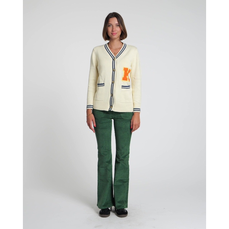 Varsity Cardigan (Cream)|S|M|L|XL|XXL