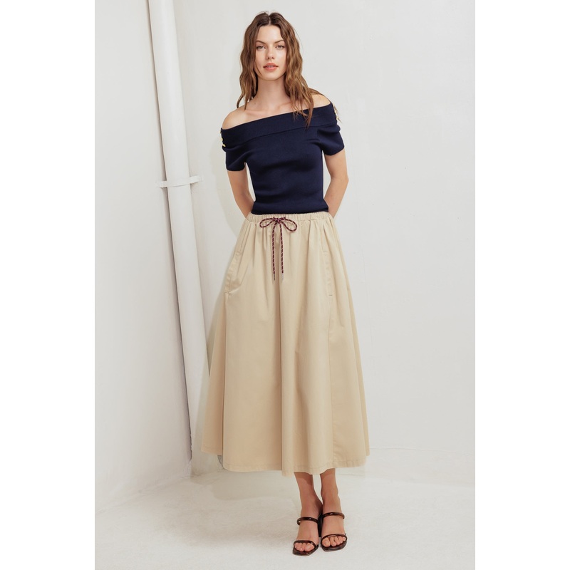 WEEKEND PARISIAN WOVEN MIDI SKIRT