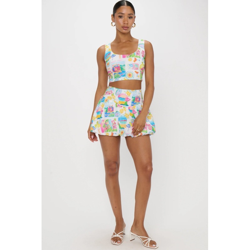 Celeste Amalfi Skort|AMALFI COAST LINEN|XS|S|M